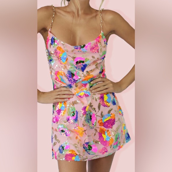 Gabby Sparkly Party Summer Dress - Picture 8 of 13